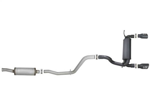 aFe Rebel Series 2.5in 409 SS Cat-Back Exhaust System w/ Black Tips Jeep Wrangler (JL) 2018 V6 3.6L - 49-48066-B thumbnail 4