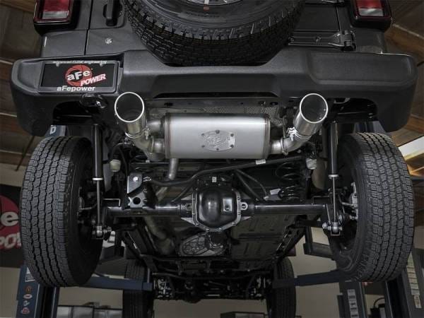 aFe Rebel Series 2.5in 409 SS Cat-Back Exhaust w/ Polished Tips 2018+ Jeep Wrangler (JL) V6 3.6L - 49-48066-P thumbnail 5
