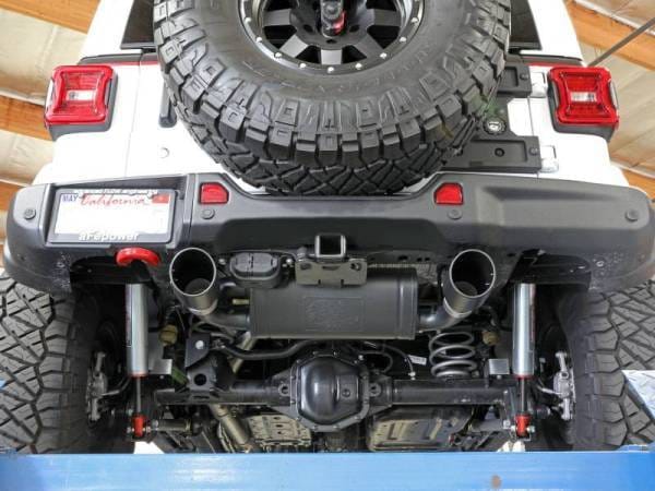 aFe Rebel Series 409 Stainless Steel Cat-Back Exhaust 18-21 Jeep Wrangler JL 2.0L (t) - Black Tip - 49-48096-B thumbnail 5