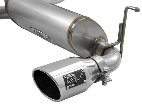 aFe Rebel Series 409 Stainless Steel Cat-Back Exhaust 18-21 Jeep Wrangler JL 2.0L (t) - Polished Tip - 49-48096-P thumbnail 2
