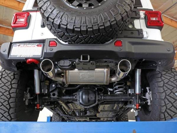 aFe Rebel Series 409 Stainless Steel Cat-Back Exhaust 18-21 Jeep Wrangler JL 2.0L (t) - Polished Tip - 49-48096-P thumbnail 6