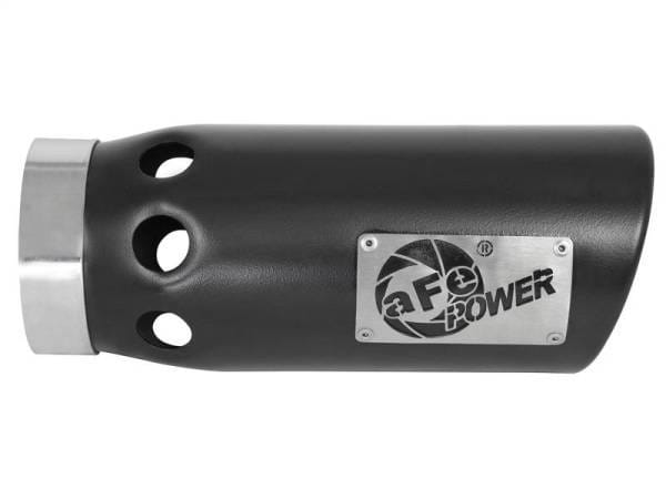 aFe Power Intercooled Tip Stainless Steel - Black 4in In x 5in Out x 12in L Bolt-On - 49T40501-B121 thumbnail 3