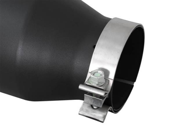 aFe Power MACH Force-Xp 4in In x 6in Out x 15in L Driver Side Clamp-On 4in 409 SS Exhaust Tip-Black - 49T40601-B15 thumbnail 3