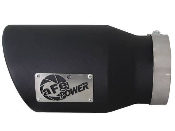 aFe MACHForce XP 5in 304 Stainless Steel Exhaust Tip 5 In x 7 Out x 12L in Bolt On Right - Black - 49T50702-B12 thumbnail 2