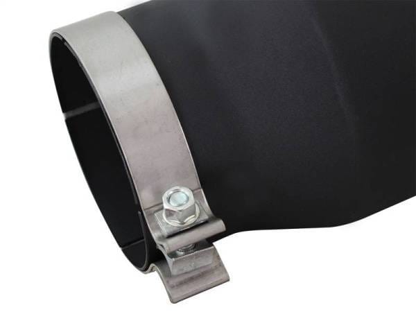 aFe MACHForce XP 5in 304 Stainless Steel Exhaust Tip 5 In x 7 Out x 12L in Bolt On Right - Black - 49T50702-B12 thumbnail 3