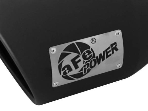 aFe MACHForce XP 5in 304 Stainless Steel Exhaust Tip 5 In x 7 Out x 12L in Bolt On Right - Black - 49T50702-B12 thumbnail 4
