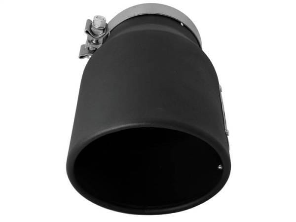 aFe MACHForce XP 5in 304 Stainless Steel Exhaust Tip 5 In x 7 Out x 12L in Bolt On Right - Black - 49T50702-B12 thumbnail 5