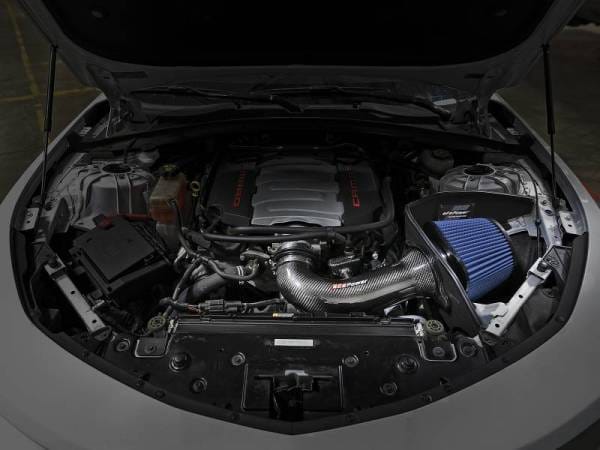 aFe 19-20 GM Trucks 5.3L/6.2L Track Series Carbon Fiber Cold Air Intake System With Pro 5R Filters - 57-10015R thumbnail 4