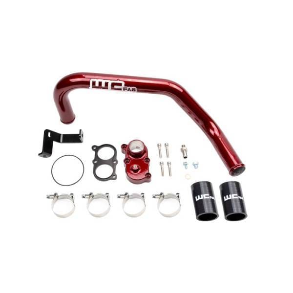 Wehrli Custom Fabrication 2006-2010 LBZ/LMM Duramax Top Outlet Billet Thermostat Housing and Upper Coolant Pipe Kit for DUAL CP3 - WCF100424 thumbnail 2