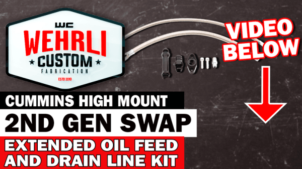 Wehrli Custom Fabrication Cummins 2nd Gen Swap Oil Feed & Drain Line Kit - WCF100279 thumbnail 2