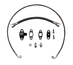 Wehrli Custom Fabrication LB7/LLY/LBZ/LMM/LML Duramax S400 Single Turbo Oil Line Kit - WCF100397
