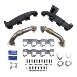 Wehrli Custom Fabrication 2017-2025 L5P Duramax Billet Exhaust Manifold & 2" Stainless Up Pipe Kit - WCF100226