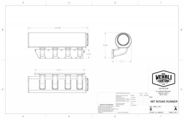 Wehrli Custom Fabrication 4BT Cummins Individual Runner Billet Intake Manifold - WCF100253 thumbnail 5