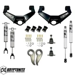 KRYPTONITE STAGE 4 LEVELING KIT WITH FOX 2.5 HTO SHOCKS GM HD 2020-2025