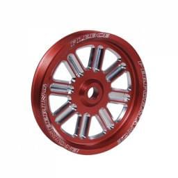 Fleece Performance Spoke Design Cummins Dual Pump Pulley Fleece Red - FPE-34211-RED-SPK