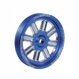 Fleece Performance Spoke Design Cummins Dual Pump Pulley Fleece Blue - FPE-34211-BLU-SPK