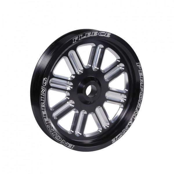 Fleece Performance Spoke Design Cummins Dual Pump Pulley Fleece Black Performance - FPE-34211-BLK-SPK