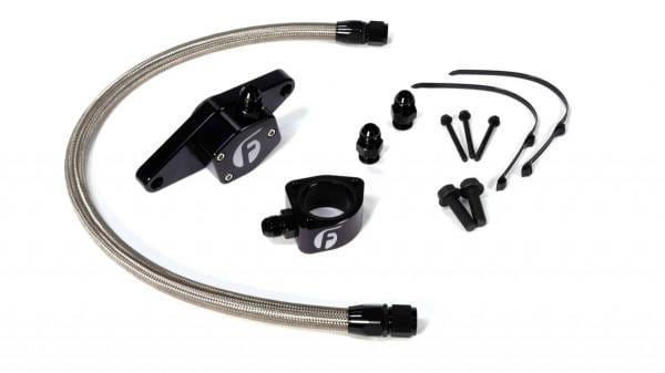 Fleece Performance Cummins Coolant Bypass Kit VP 98.5-02 with Stainless Steel Braided Line - FPE-CLNTBYPS-CUMMINS-VP-SS