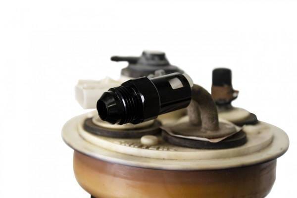 Fleece Performance 3/8 Inch Quick Connect to -8AN Male Adapter for OEM Dodge Ram Cummins Sending Unit - FPE-QUCON-OE-38