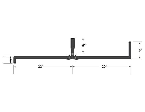 Fleece Performance Universal Pre-Formed 5/8 Inch Coolant Hose with 90 Degree Ends and T-fitting (1 Inch ID on the T) - FPE-34258-A thumbnail 3