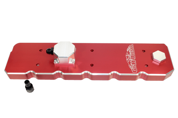 G&R Diesel RAM 6.7 Cummins Valve Cover Billet Aluminum Red For 07-18 Dodge RAM 2500/3500 - GRD67CM3004A-RED