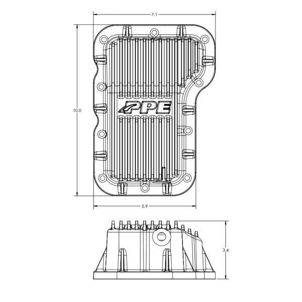 PPE Power Engine Oil Pan - Jeep 2.0L Wrangler JL/JT - Black - 214053020 thumbnail 2