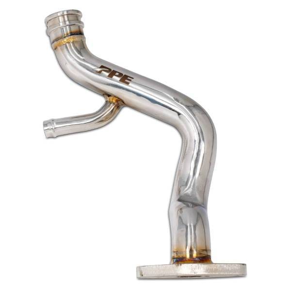 PPE Power Coolant Bypass Tube - Water Pump to Thermostat Housing GM 6.6L 2006-2010 LBZ LMM - Polished - 119000730