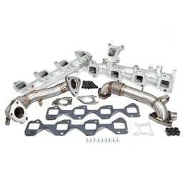 PPE Power High Flow Exhaust Manifolds and Up-Pipes Kit - GM 6.6L Duramax 2017-2025 L5P - Silver - 116112535