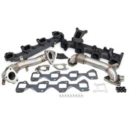 PPE Power High Flow Exhaust Manifolds and Up-Pipes Kit - GM 6.6L Duramax   2017-2025 L5P - Black - 116112520