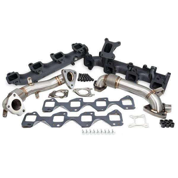 PPE Power High Flow Exhaust Manifolds and Up-Pipes Kit - GM 6.6L Duramax   2017-2025 L5P - Black - 116112520