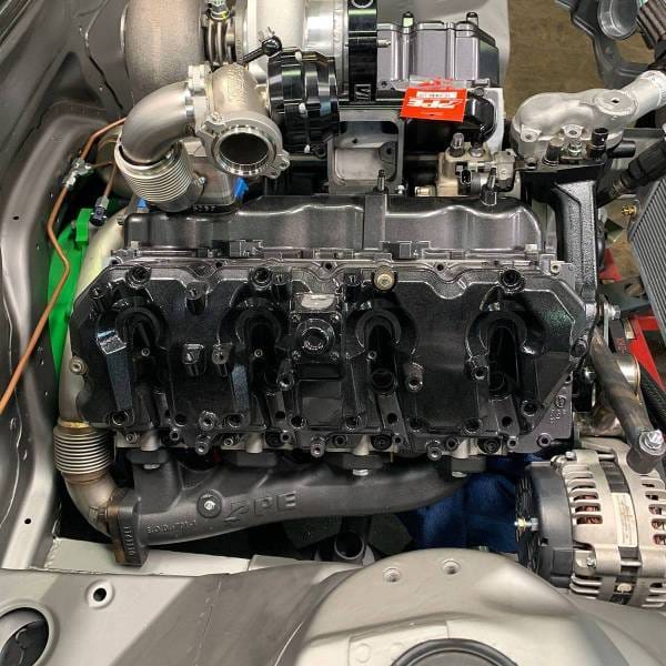 PPE Power High Flow Exhaust Manifolds and Up-Pipes Kit - 2006-2007 GM 6.6L LBZ California Emissions - Black - 116111620 thumbnail 6