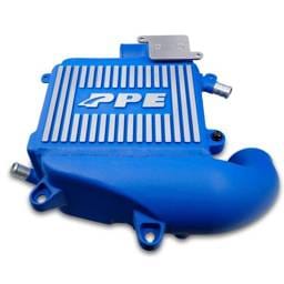 PPE Power Intercooler Kit - Air to Water - GM 3.0L Duramax 2020-2025 LM2 LZ0 - Blue / Brushed Fins - 115030022