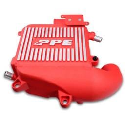 PPE Power Intercooler Kit - Air to Water - GM 3.0L Duramax 2020-2025 LM2 LZ0 - Red / Brushed Fins - 115030012