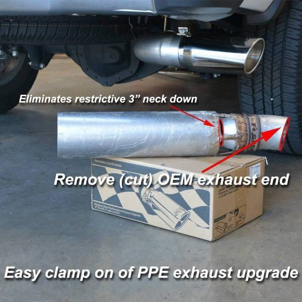 PPE Power Exhaust Tip SS 4" ID w/ 4" pipe 2014-2019 GM 6.6L Duramax  - Polished - 117020100 thumbnail 4