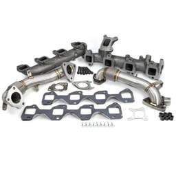 PPE Power High Flow Exhaust Manifolds and Up-Pipes Kit - GM 6.6L 2017-2025 L5P - Raw - 116112500