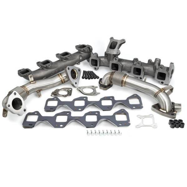 PPE Power High Flow Exhaust Manifolds and Up-Pipes Kit - GM 6.6L 2017-2025 L5P - Raw - 116112500