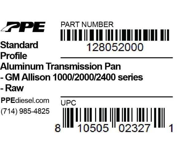 PPE Power Allison 1000 Standard Pan - GM 2001-2019 - Raw - 128052000 thumbnail 6