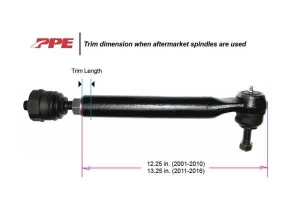 PPE Power Stage3 Forged Tie Rod Assemblies - Kit (Pair) GM 2500/3500 HD 2001-2010 - 158031500 thumbnail 11