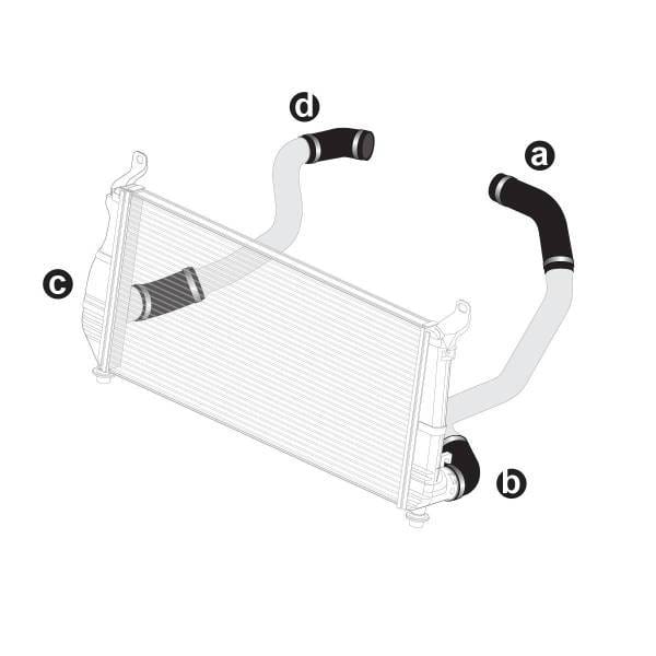 PPE Power Turbo Charge Pipes Silicone Hose Kit with Stainless Steel Clamps - GM 6.6L Duramax 2001 LB7 - 115910101 thumbnail 2