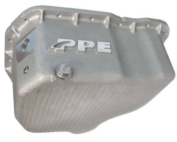 PPE Power High-Capacity Cast Aluminum Deep Engine Oil Pan - 2001-2010 GM 6.6L Duramax (17 Hole) - Raw - 114052000