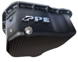 PPE Power High-Capacity Cast Aluminum Deep Engine Oil Pan - 2001-2010 GM 6.6L Duramax (17 Hole) - Black - 114052020