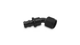 Vibrant Performance Push-On 45 Degree Hose End Fitting Hose Size: -12AN 6061 Aluminum Anodized Black - 22412