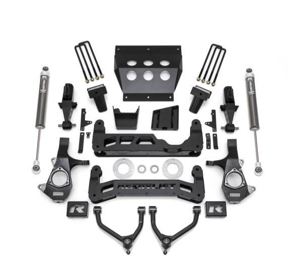 ReadyLift Big Lift Kit w/Shocks 7 in. Lift w/Upper Control Arms For Stamped Steel OE Upper Control Arms - 44-34720