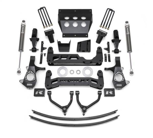 ReadyLift Big Lift Kit w/Shocks 9 in. Lift For Cast Steel OE Upper Control Arms w/Falcon 1.1 Monotube Shocks - 44-34910