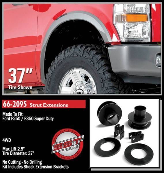 ReadyLift Front Leveling Kit 2.5 in. Lift w/Coil Spring Spacer/Sound Isolators/Shock Extensions Allows Up To 37 in. Tire - 66-2095 thumbnail 2