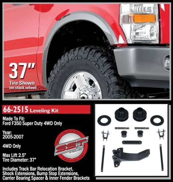 ReadyLift Front Leveling Kit 2.5 in. Lift w/Coil Spacers/Track Bar Relocation Bracket/Sound Isolators/Shock Extensions/Bump Stop Extensions/Allows Up To 37 in. Tire - 66-2515 thumbnail 2