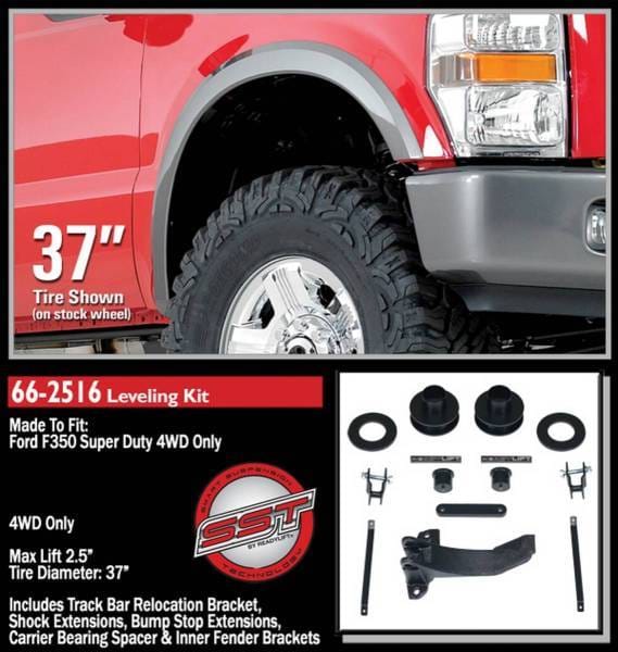 ReadyLift Front Leveling Kit 2.5 in. Lift w/Coil Spacers/Track Bar Relocation Bracket/Sound Isolators/Shock Extensions/Bump Stop Extensions/Allows Up To 37 in. Tire - 66-2516 thumbnail 2
