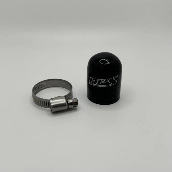 HPS High Temperature Reinforced Silicone Cap - 7/8" ID (22mm) w/ Hose Clamp