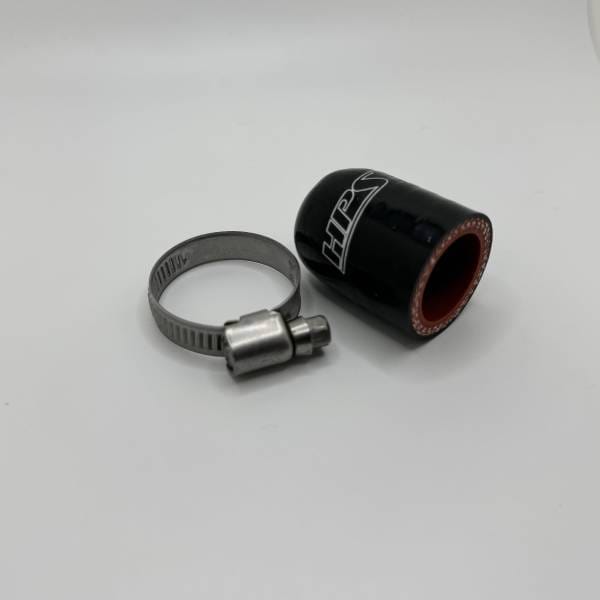 HPS High Temperature Reinforced Silicone Cap - 7/8" ID (22mm) w/ Hose Clamp thumbnail 3