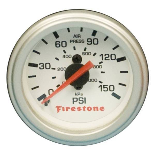 Firestone Ride-Rite White Face Sng GA Only Air Pressure Gauge - 9181